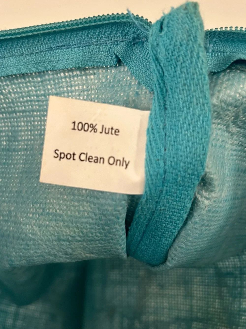 Mud Pie Aqua/Teal Jute Crab Pouch